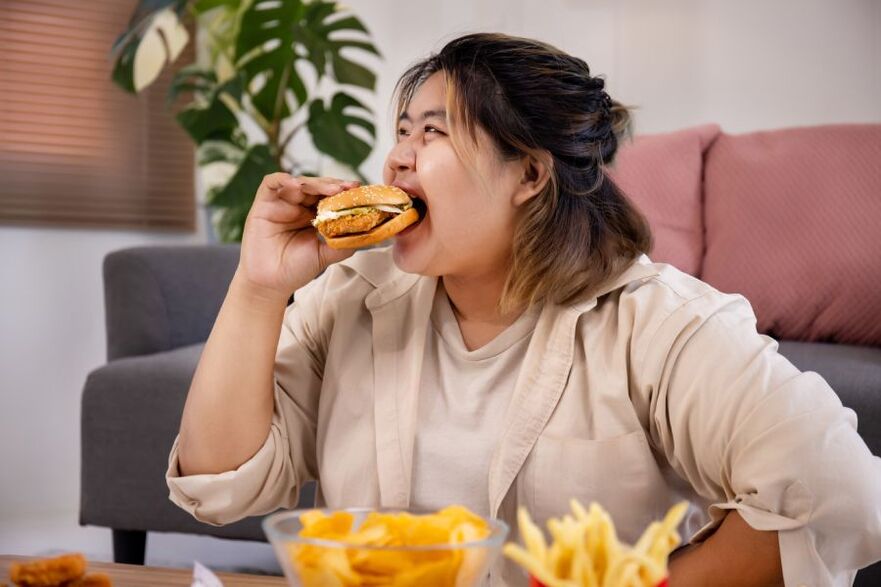 junk food leads to extra weight